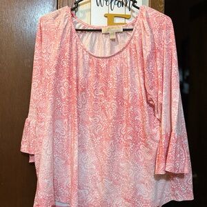 Michael Kors Pink Bell Sleeve Blouse